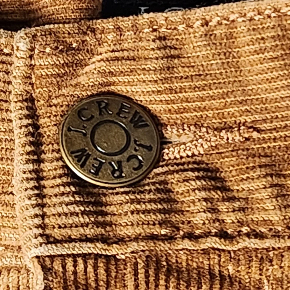 J. Crew Corduroy Pants Mens 34x32 Brown Tan Straight Leg Fine Wale Casual